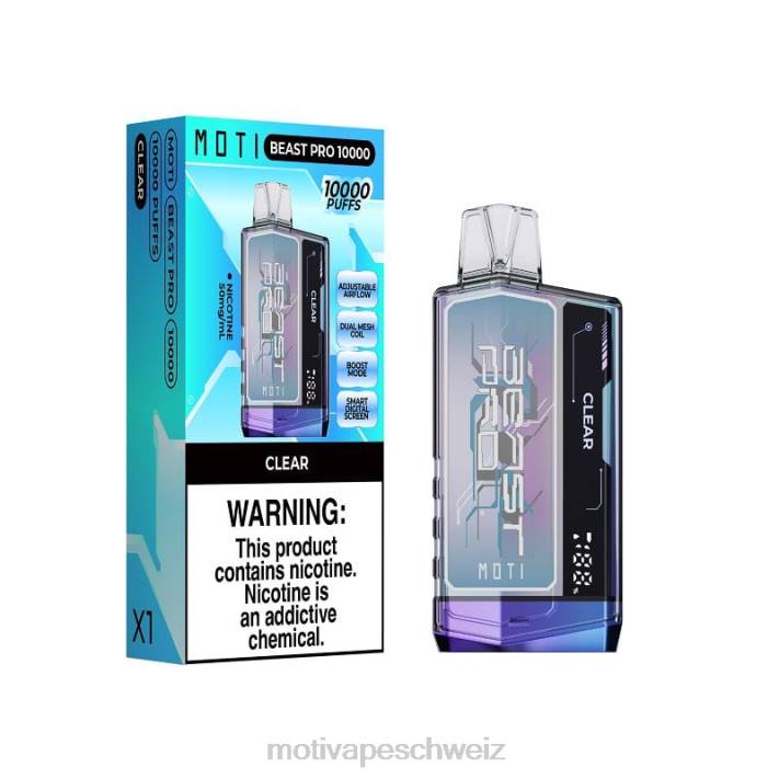 Moti Vape Schweiz | MOTI Beast Pro Einweg-Vaporizer (5 %, 10.000 Züge) klar 4H8N41