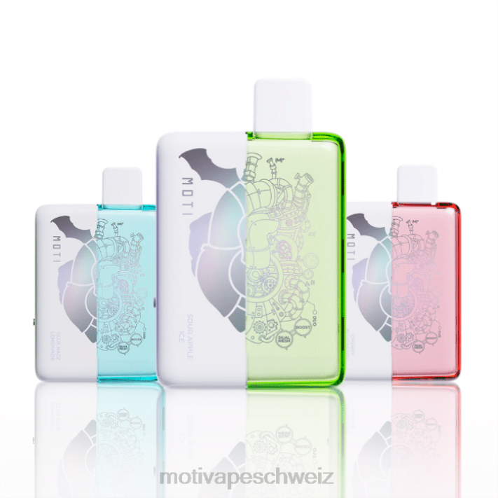 Moti Vape Pop Schweiz | MOTI Duo 9000 Einweg-Vapes (5 %, 9000 Züge) saures Apfeleis 4H8N65