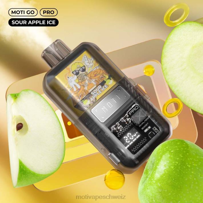 Moti Play Kaufen | MOTI Go Pro Einweg-Vaporizer (5 %, 12.000 Züge) saures Apfeleis 4H8N20