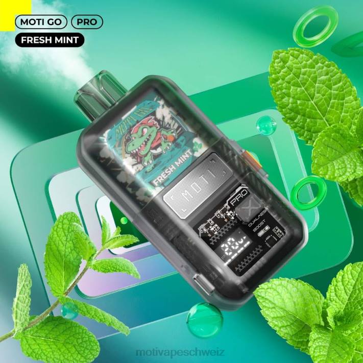 Moti Vape Disposable | MOTI Go Pro Einweg-Vaporizer (5 %, 12.000 Züge) frische Minze 4H8N16