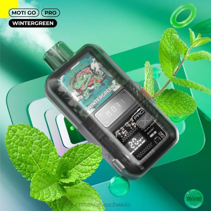 Moti Vape Pod | MOTI Go Pro Einweg-Vaporizer (5 %, 12.000 Züge) wintergrün 4H8N24