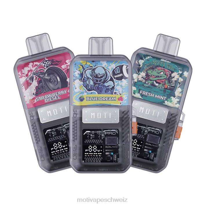 Moti Vape Pop Schweiz | MOTI Go Pro Einweg-Vaporizer (5 %, 12.000 Züge) Wassermelonenminze 4H8N25