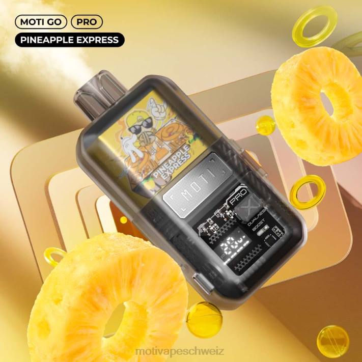Moti Vape Review | MOTI Go Pro Einweg-Vaporizer (5 %, 12.000 Züge) Ananas Express 4H8N17