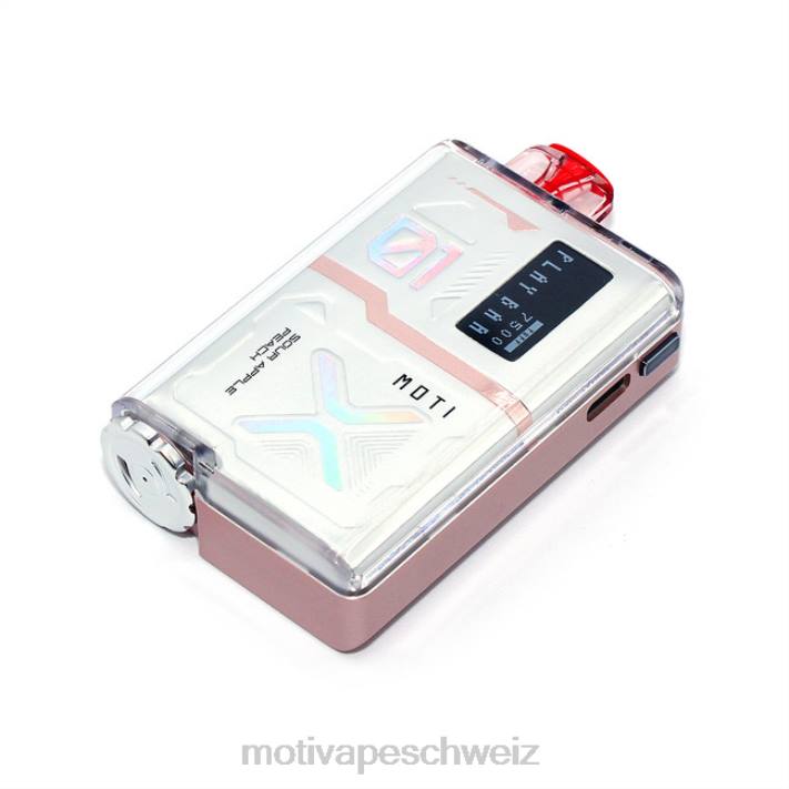 Moti Vape Disposable | MOTI Play Bar 7500 Einweg-Vaporizer (5 %, 7500 Züge) saurer Apfelpfirsich 4H8N56