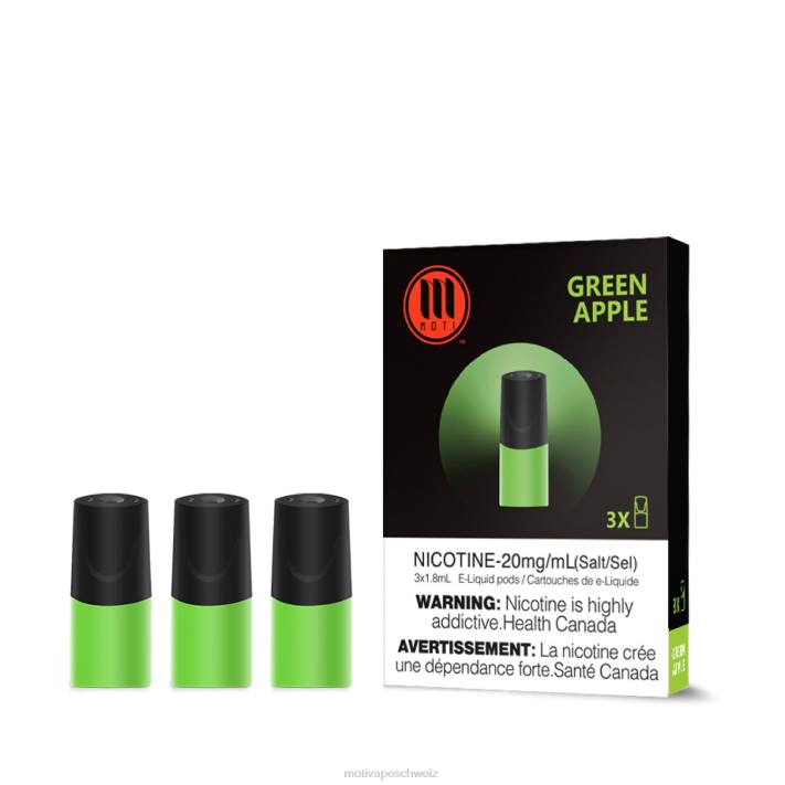Moti Vape Kaufen | MOTI klassische Schoten grüner Apfel 4H8N103