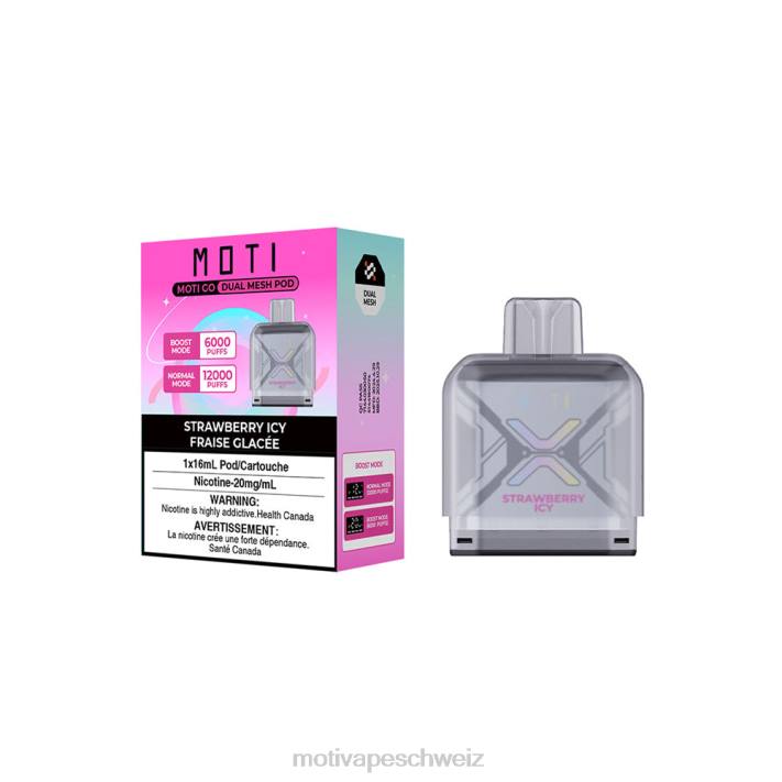 Moti Vape Pop Schweiz | MOTI Go Pro Einwegkapsel Erdbeereis 4H8N95
