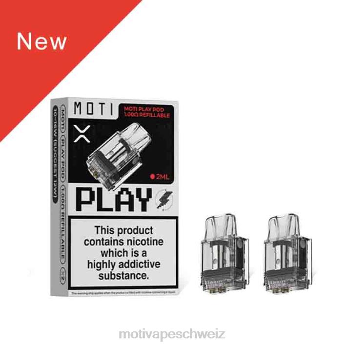 Moti Vape Schweiz | MOTI Play Pod 1,00 Ohm nachfüllbar 1 Stk 4H8N121